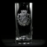 Regal Crest Personalized Cooler Glass<br><div class="desc">Our regal family crest design features a deeply carved ornate family crest with a regal crown and name banner boldly engraved into the crest for an old-world appeal. Our glasses are perfect for the home bar, basement bar, man cave or executive office. They make thoughtful and memorable gifts for weddings,...</div>