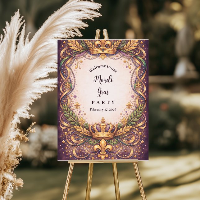 Regal Crown Fleur-de-Lis Mardi Gras Foam Board (Creator Uploaded)