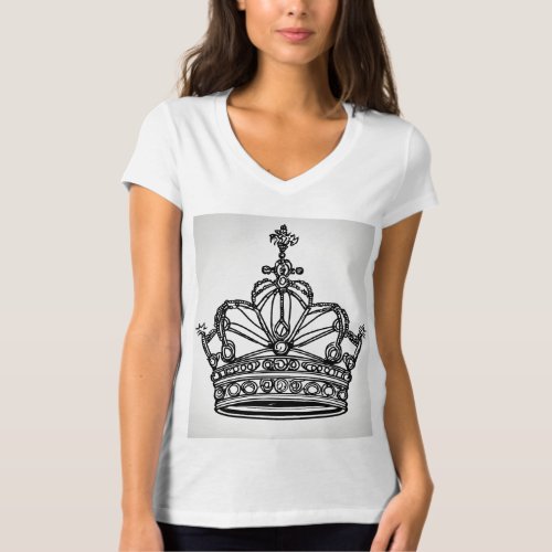 Regal Crown Outline T_Shirt