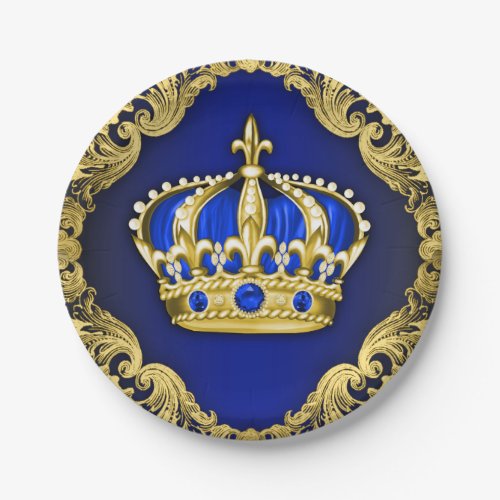 Regal Crown Royal Baby Shower Paper Plates