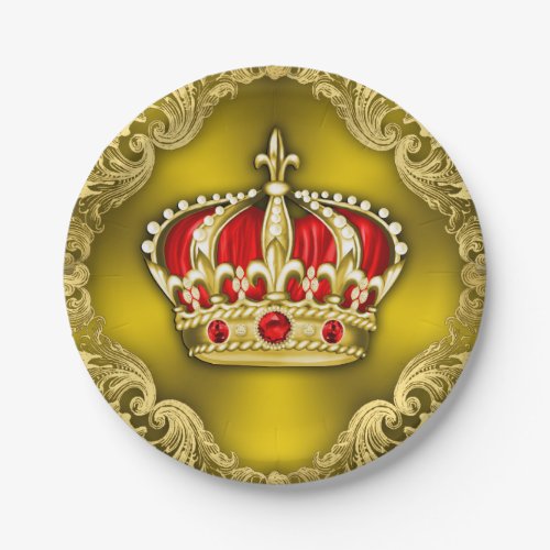 Regal Crown Royal Prince Baby Shower Paper Plates