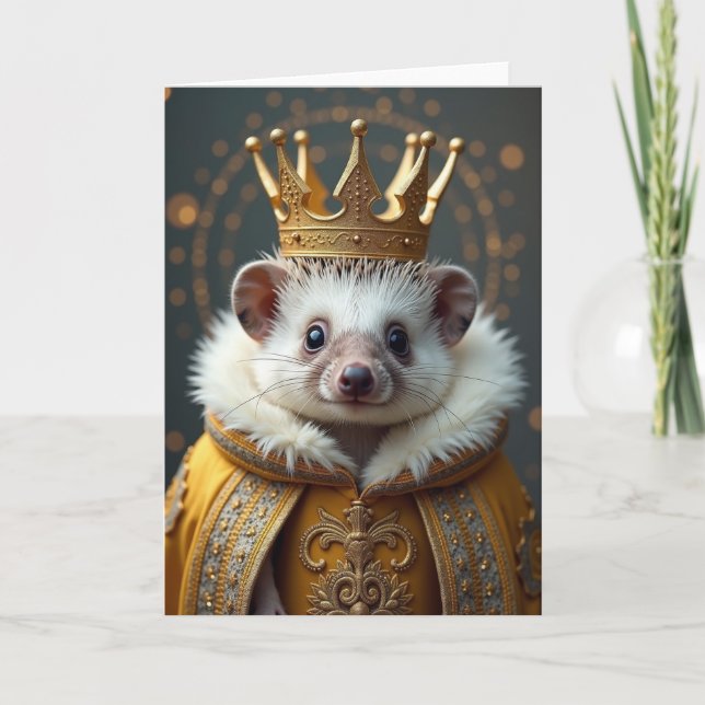 Regal Crowned Spiny Birthday Card (Front)