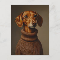 Regal Dachshund in a Turtleneck