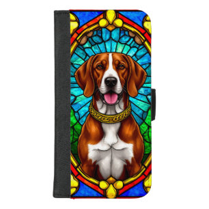 Regal Dog Portrait with Lavish Gold Frame iPhone 8/7 Plus Wallet Case