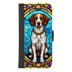 Regal Dog Portrait with Lavish Gold Frame iPhone 8/7 Plus Wallet Case