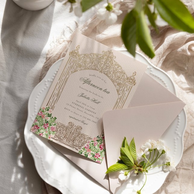 Regal Doors Elegant Faux Foil Bridal Shower Invitation (Creator Uploaded)