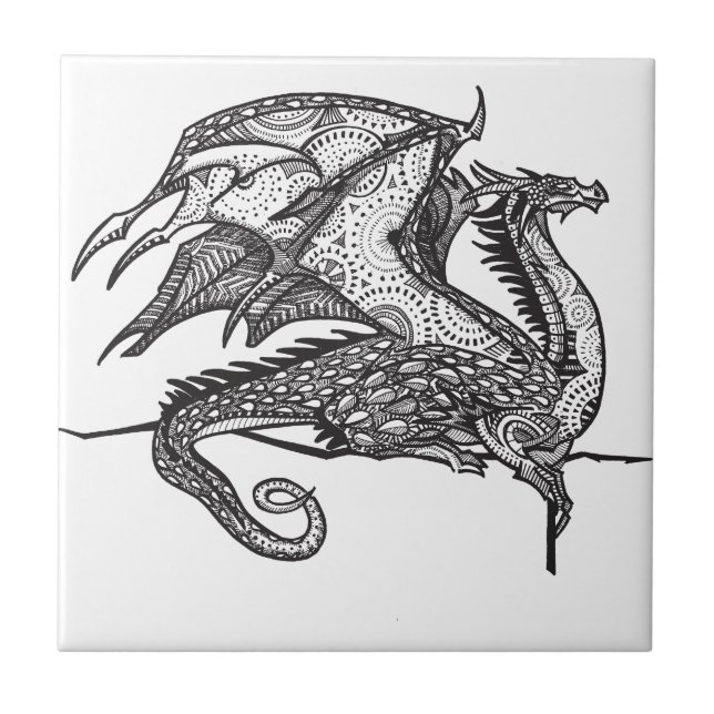 Regal Dragon Ceramic Tile (Front)