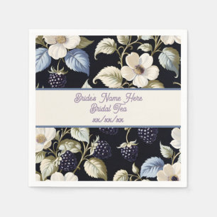 Regal Elegance Blackberry & Blooms Napkins