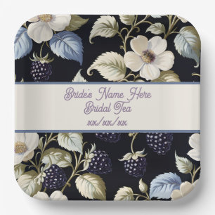 Regal Elegance Blackberry & Blooms Paper Plates