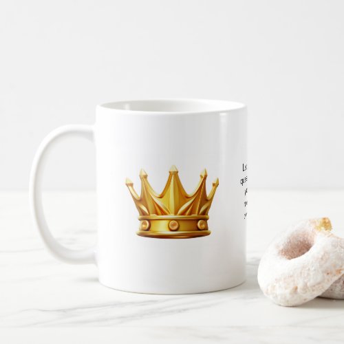 Regal Elegance _ Crown Print Coffee Mug