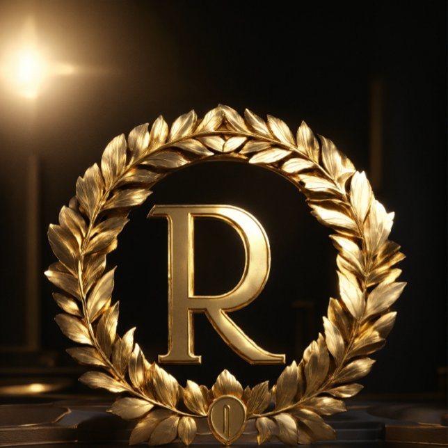 Regal Elegance: Royal Crown Laurel Wreath Monogram Wax Seal Stamp (Creator Uploaded)