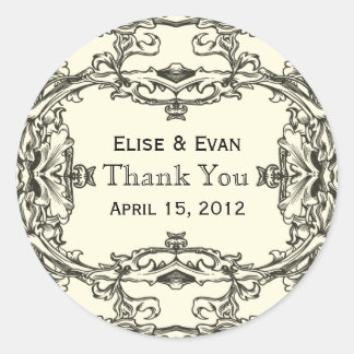 Regal Elegance Thank You Stickers