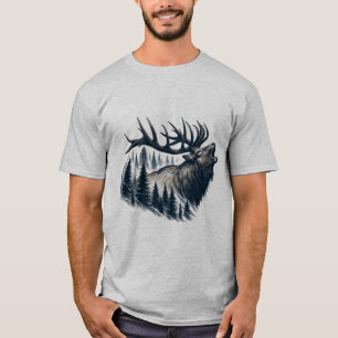 Regal Elk, Majestic Wildlife T-Shirt