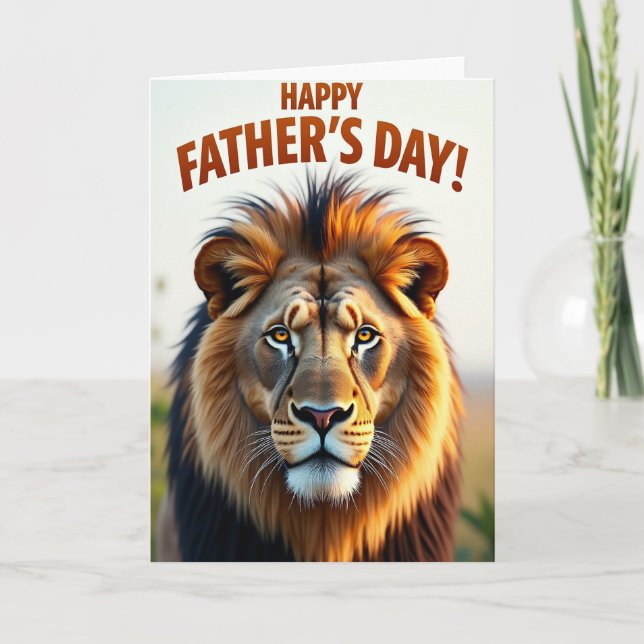 Regal Fathers Day Portrait Card (Front)