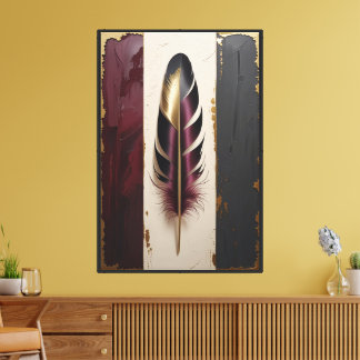 Regal Feather Panels | Luxury Contemporary Canvas Print