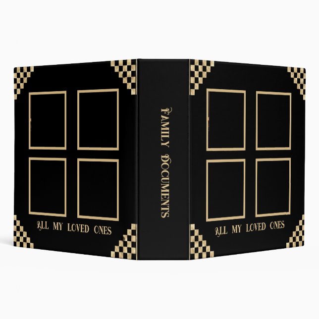 Regal Feline Art Nouveau Organizer 3 Ring Binder (Background)