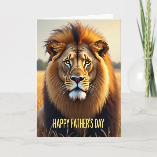 Regal Feline Fathers Day Card (Front)