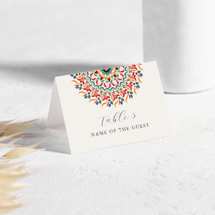 Regal Festival Elegance Mandala Wedding Place Card