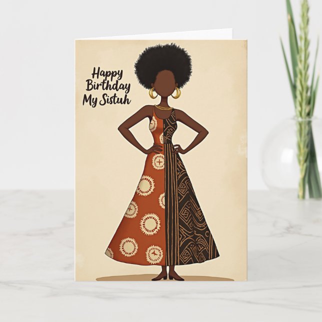 Regal Figure Birthday Card (Front)