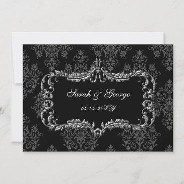 regal flourish black and gray  save the date