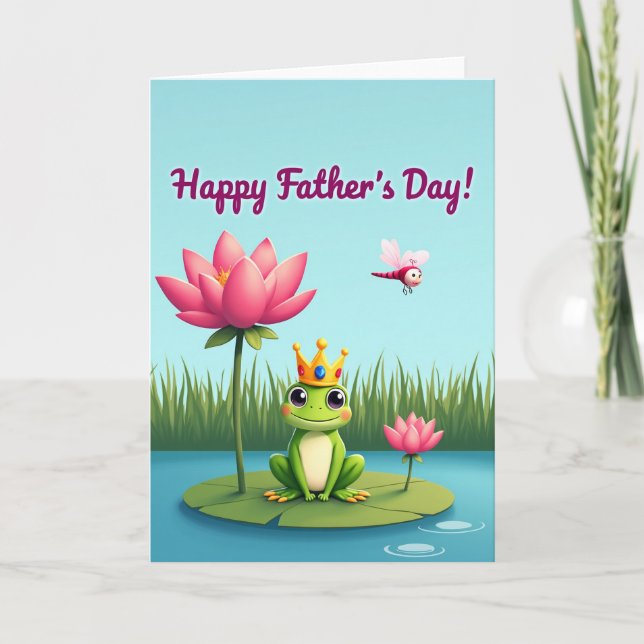 Regal Frog Sweet Fathers Day Card (Front)