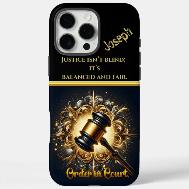 Regal Gavel Symbolizing Justice Case-Mate iPhone Case (Back)