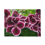 Regal Geranium Flowers Elegant Maroon Floral Lugga Doormat