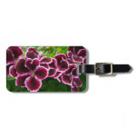 Regal Geranium Flowers Elegant Maroon Floral Lugga Luggage Tag
