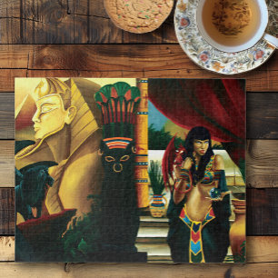 Regal Gold Ancient Egyptian Queen Mythology Jigsaw Puzzle