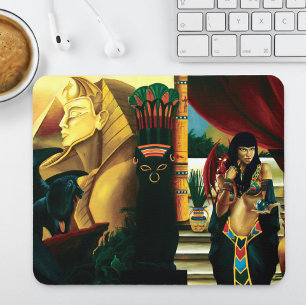 Regal Gold Ancient Egyptian Queen Mythology Mouse Pad
