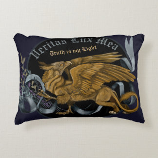 Regal Gold Gryphon Accent Pillow
