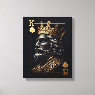 Regal Gold King of Spades Art Print 