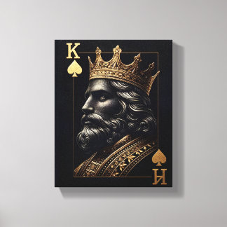 Regal Gold King of Spades Art Print 