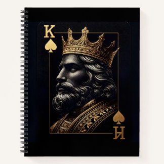 Regal Gold King of Spades Art Print  Notebook