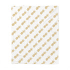 Regal Gold Pineapple Fleece Blanket