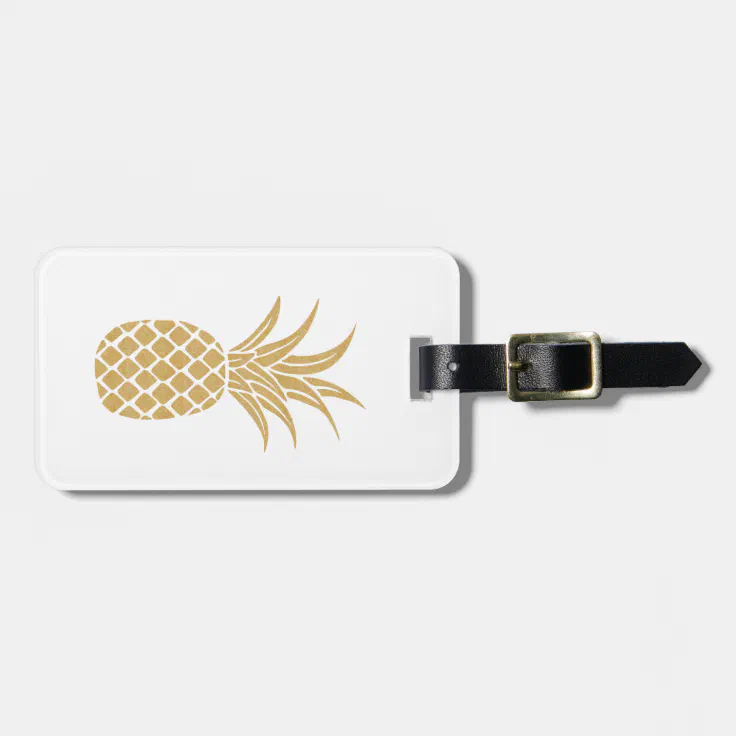 Regal Gold Pineapple Luggage Tag | Zazzle