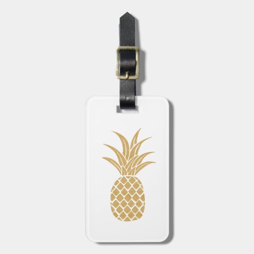 Regal Gold Pineapple Luggage Tag Zazzle