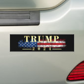 Regal Golden Donald Trump Bumper Sticker (On Car)