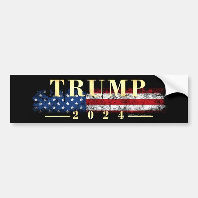 Regal Golden Donald Trump Bumper Sticker (Front)
