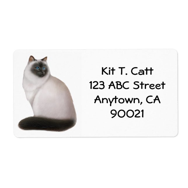 Regal Himalayan Cat Label (Front)