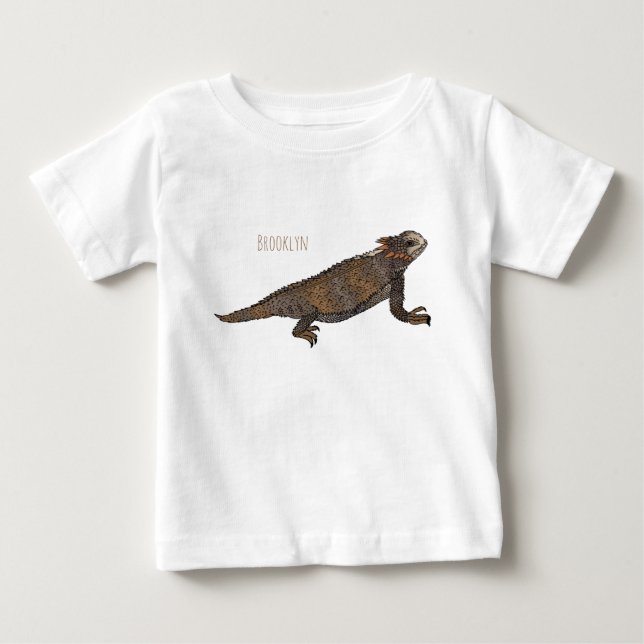 Regal horned lizard cartoon illustration baby T-Shirt (Front)
