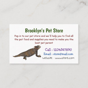 Regal horned lizard cartoon illustration business card