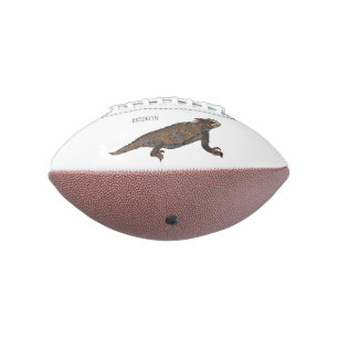 Regal horned lizard cartoon illustration football