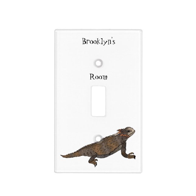 Regal horned lizard cartoon illustration  light switch cover (Front)