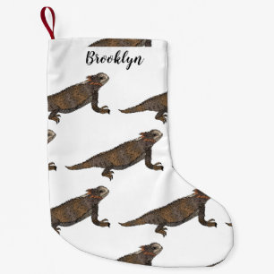 Regal horned lizard cartoon illustration small christmas stocking