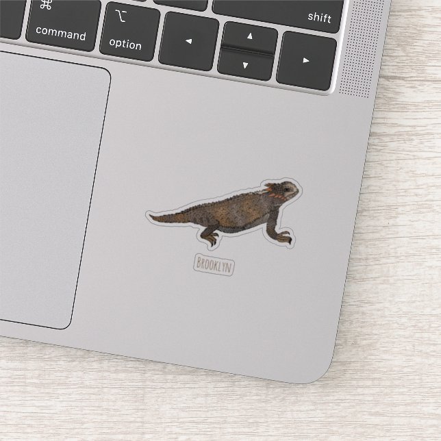 Regal horned lizard cartoon illustration sticker (Detail)