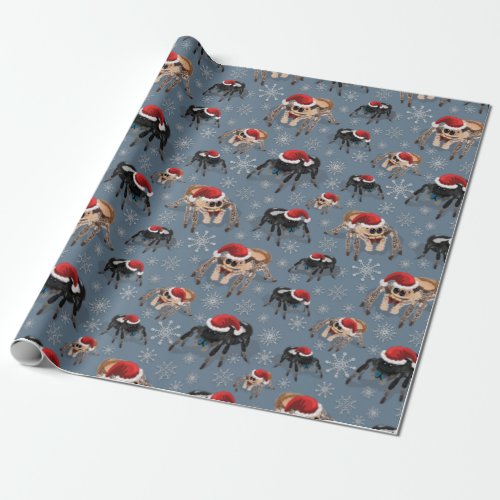 Regal Jumping Spider Phiddipus Regius Holiday Ice Wrapping Paper