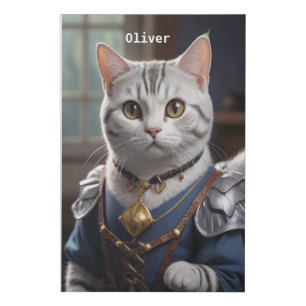 Regal Knight American Shorthair Cat Majestic Faux Canvas Print