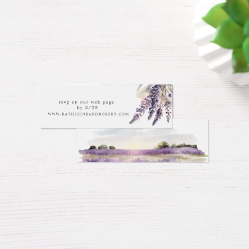 Regal Lavender Floral Wedding Website Card