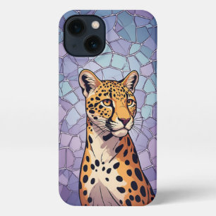 🐆 Regal Leopard Mosaic Luxury Wildlife Art 🐆 iPhone 13 Case